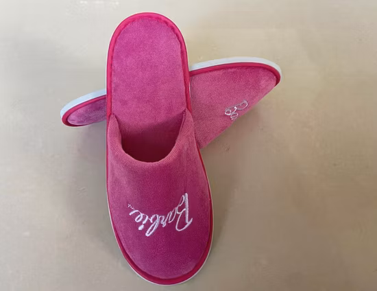 OEM Custom Logo Manufacturers Washable Disposable Hotel White Terry Slippers Personalized
